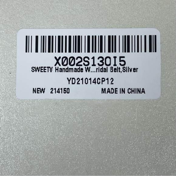 NWT SweetV Chrystal Bridal Belt - Picture 12 of 14